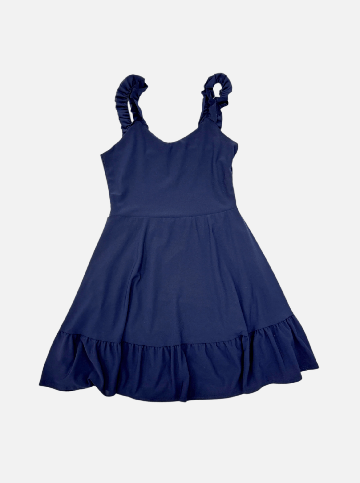 Cheryl Kids Navy Ruffle Skater Dress - NorthGirls
