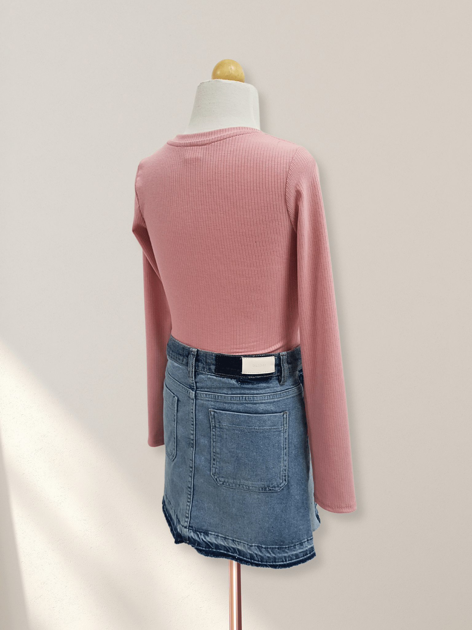 Cheryl Kids Pink L/S Ribbed Top _6039 - 1402 - NorthGirls