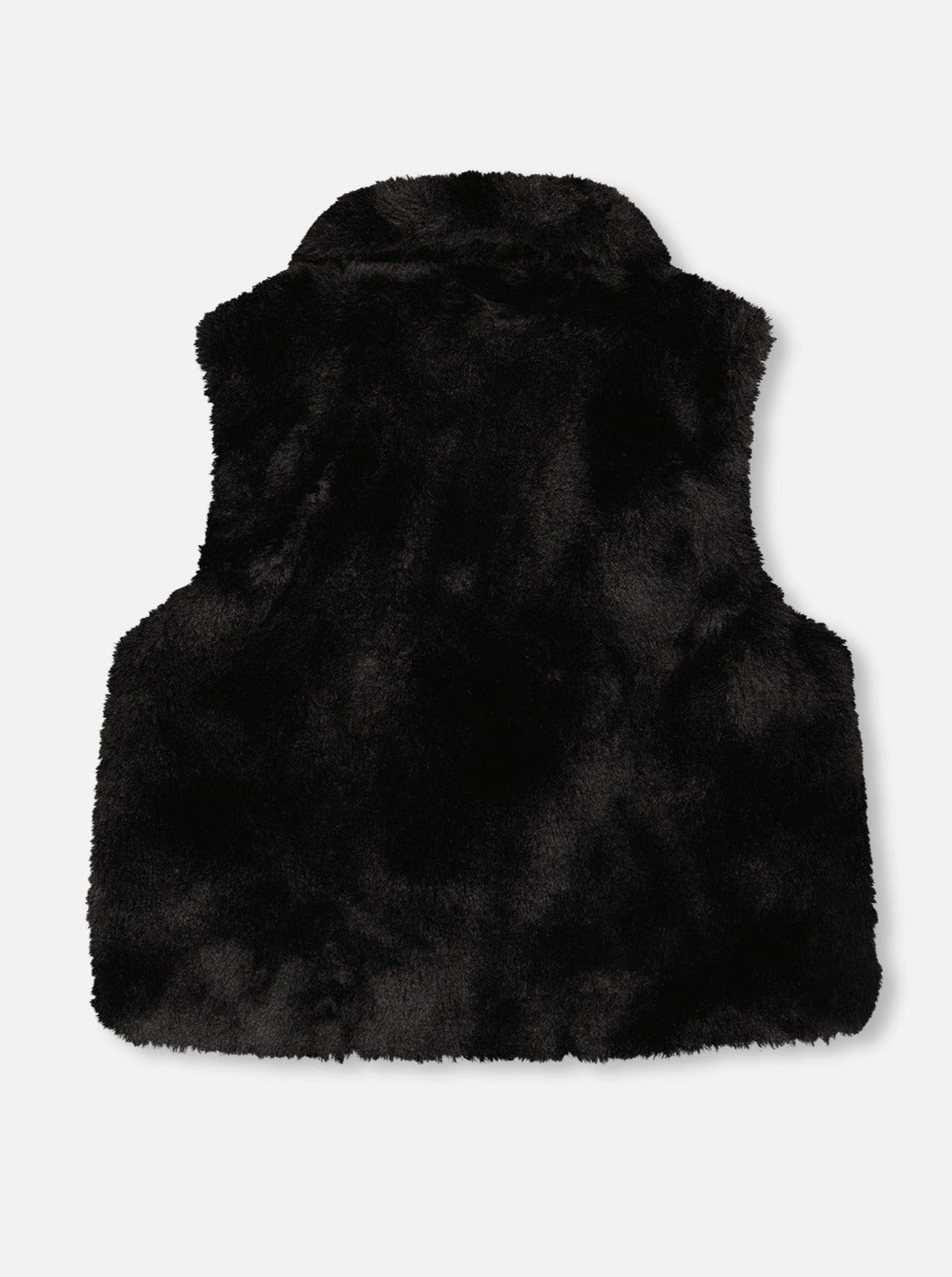 Deux Par Deux Black Faux Fur Shawl Collar Vest _F20NG31 - 999B - NorthGirls