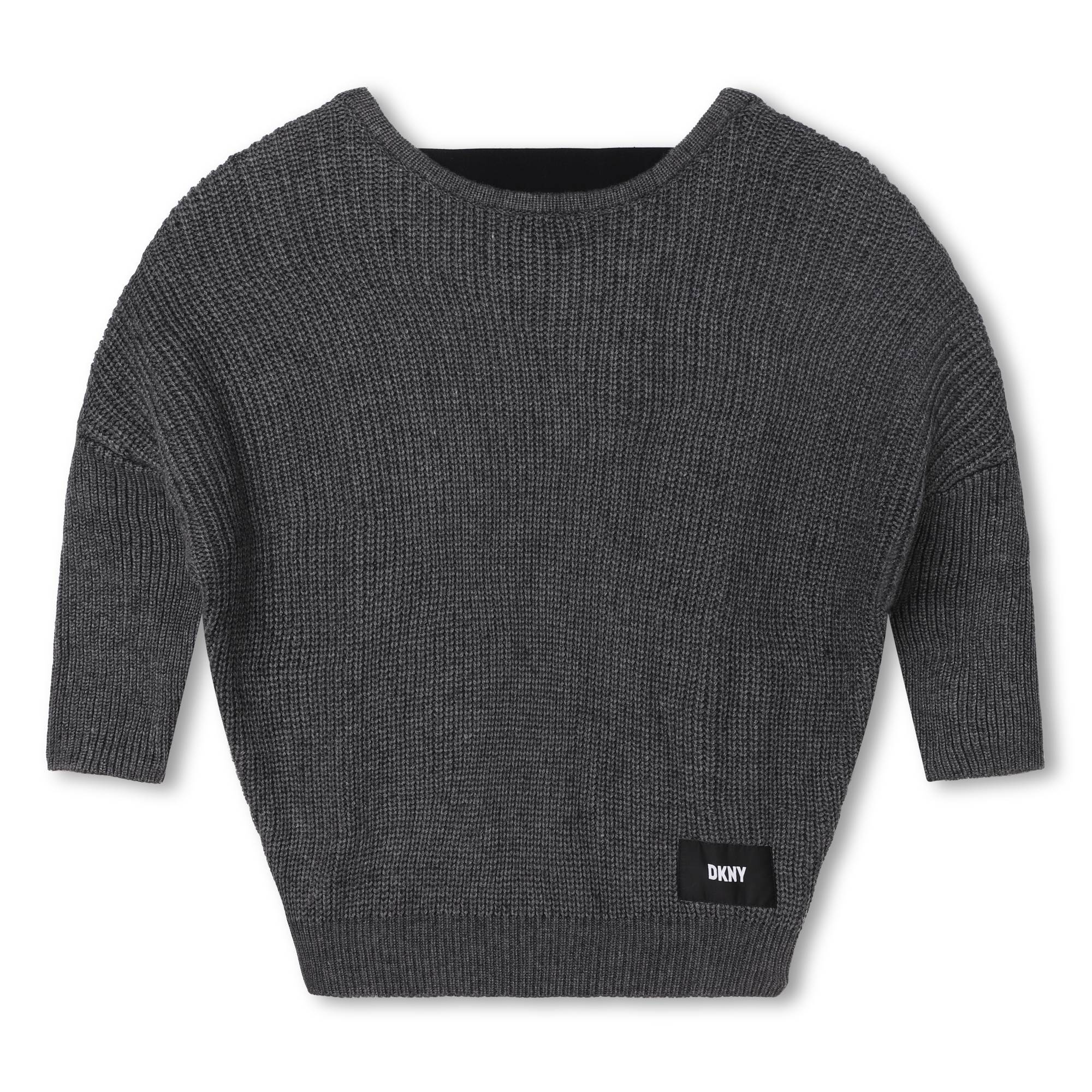 DKNY Junior Grey Knit Sweater Top _D35T11 - A64 - NorthGirls