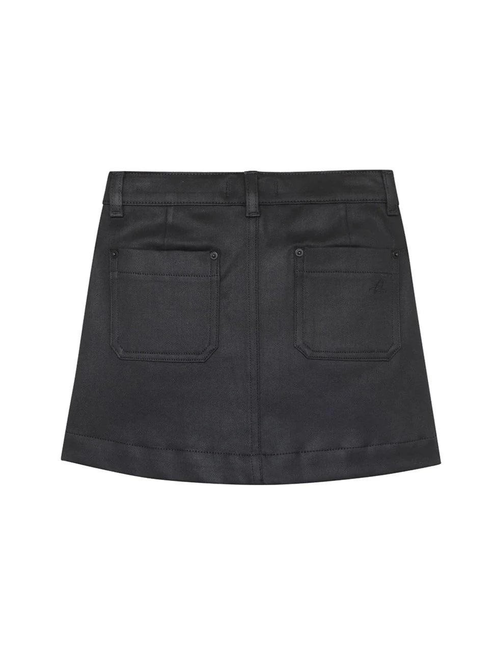 DL1961 Jenny Mini Black Coated Denim Skirt_26467 - NorthGirls