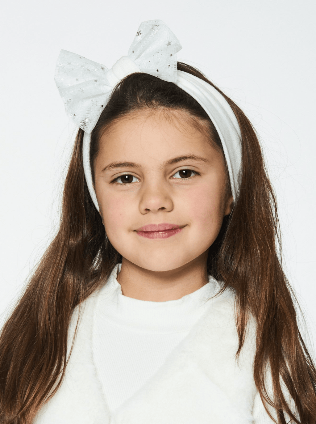 Girl Headband With Glittering Tulle Bow - NorthGirls