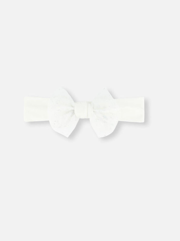 Girl Headband With Glittering Tulle Bow - NorthGirls