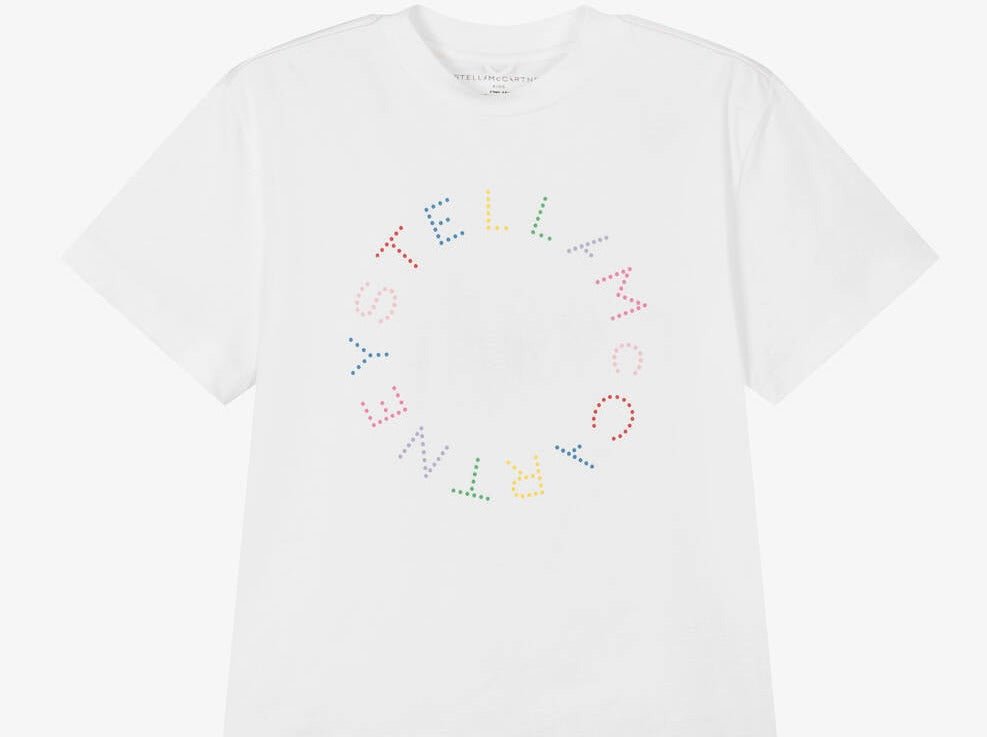 Girl Multicolor Logo Dot Print T-Shirt - NorthGirls