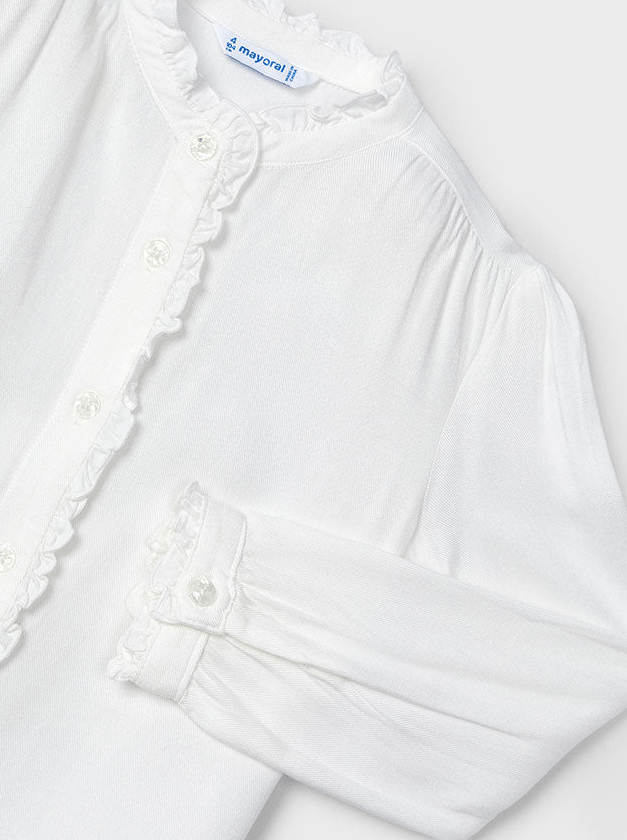 Girls Basic Button - Down Blouse - NorthGirls