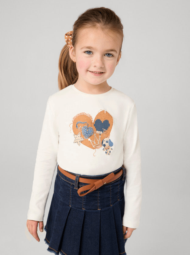 Girls Denim Skirt With Belt - NorthGirls