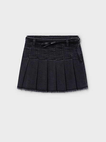 Girls Denim Skirt With Belt - NorthGirls