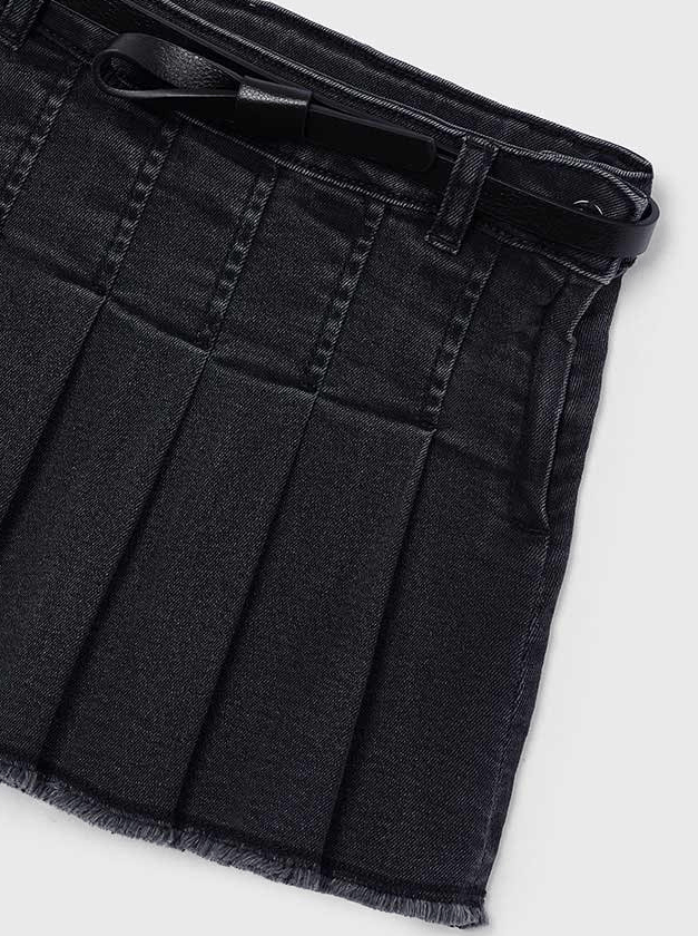 Girls Denim Skirt With Belt - NorthGirls