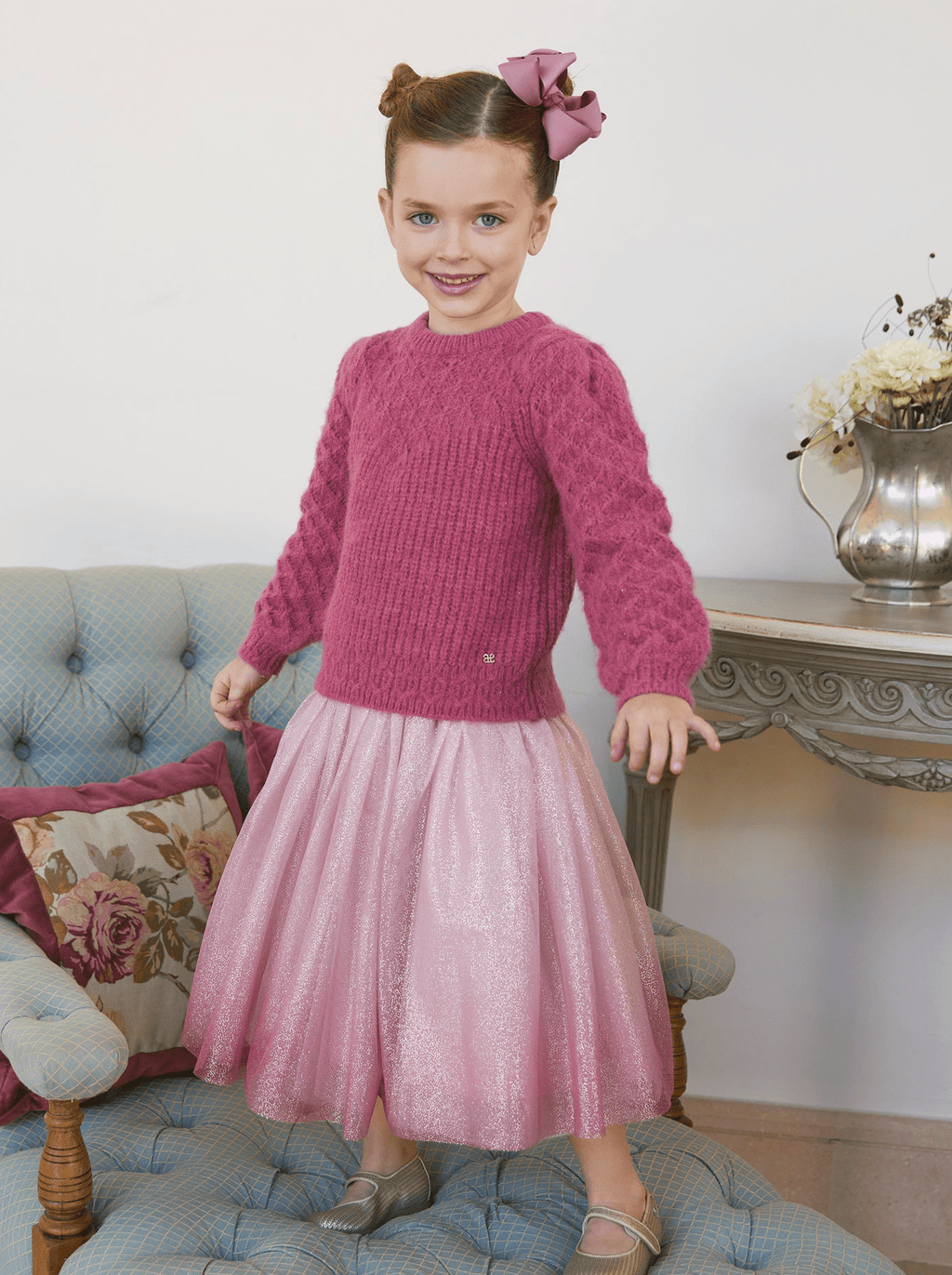 Girls Glitter Tulle Longer Skirt - NorthGirls