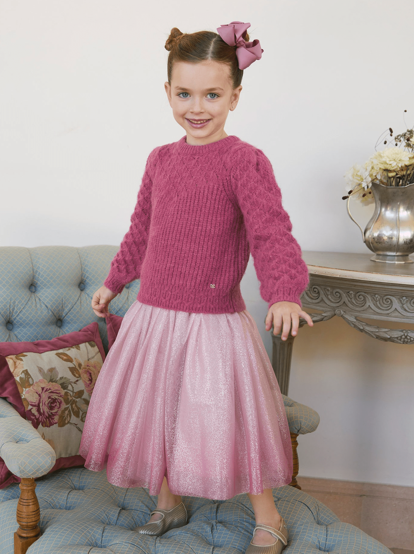 Girls Glitter Tulle Longer Skirt - NorthGirls