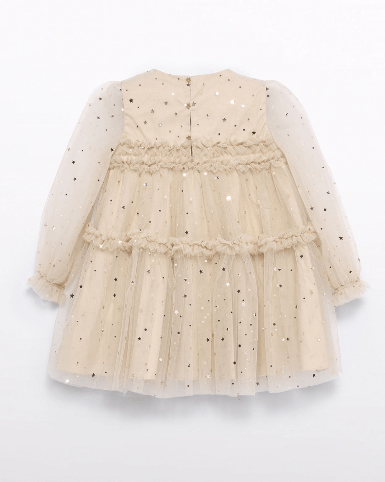 Girls Tulle and Star Long Sleeve Dress - NorthGirls