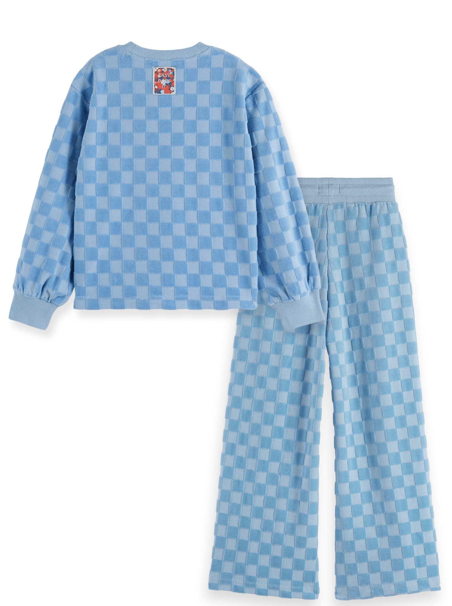 Girls Velour Checkerboard Loungewear Set - NorthGirls