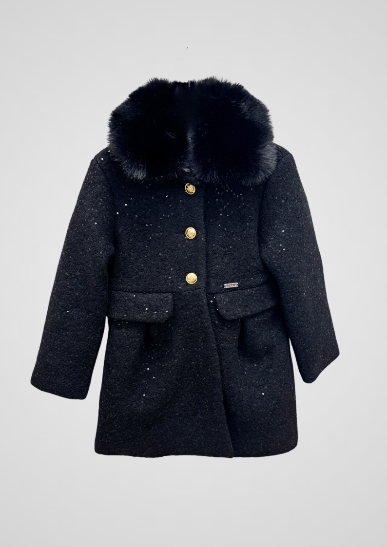 Girls Wool Coat With Fur Collar - NorthGirls