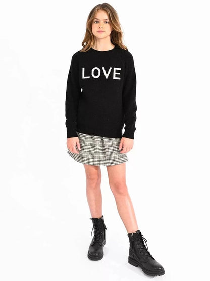 Mini Molly Black Love Sweater _MMLA147BBN23-3110