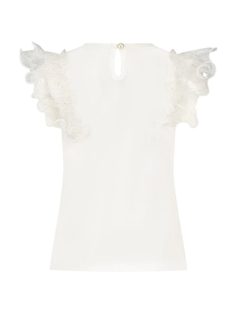 Le Chic Baby Nobly Sparkly Tulle T-Shirt Off White_C312 - 7402 - 003 - NorthGirls