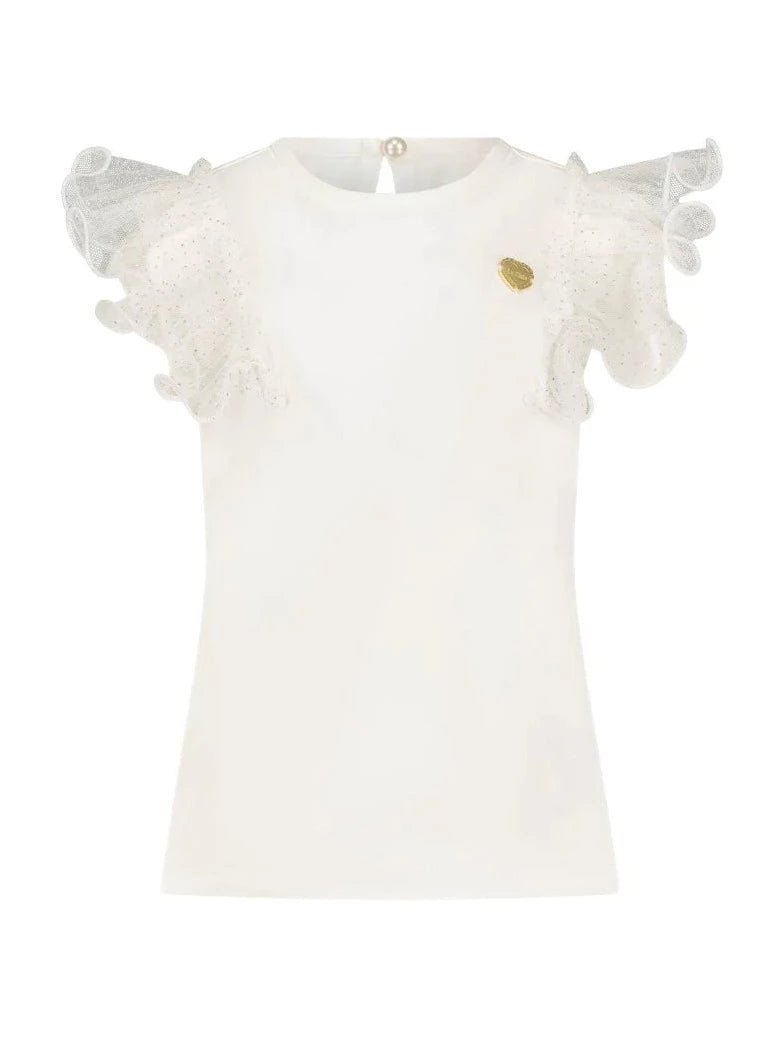 Le Chic Baby Nobly Sparkly Tulle T-Shirt Off White_C312 - 7402 - 003 - NorthGirls