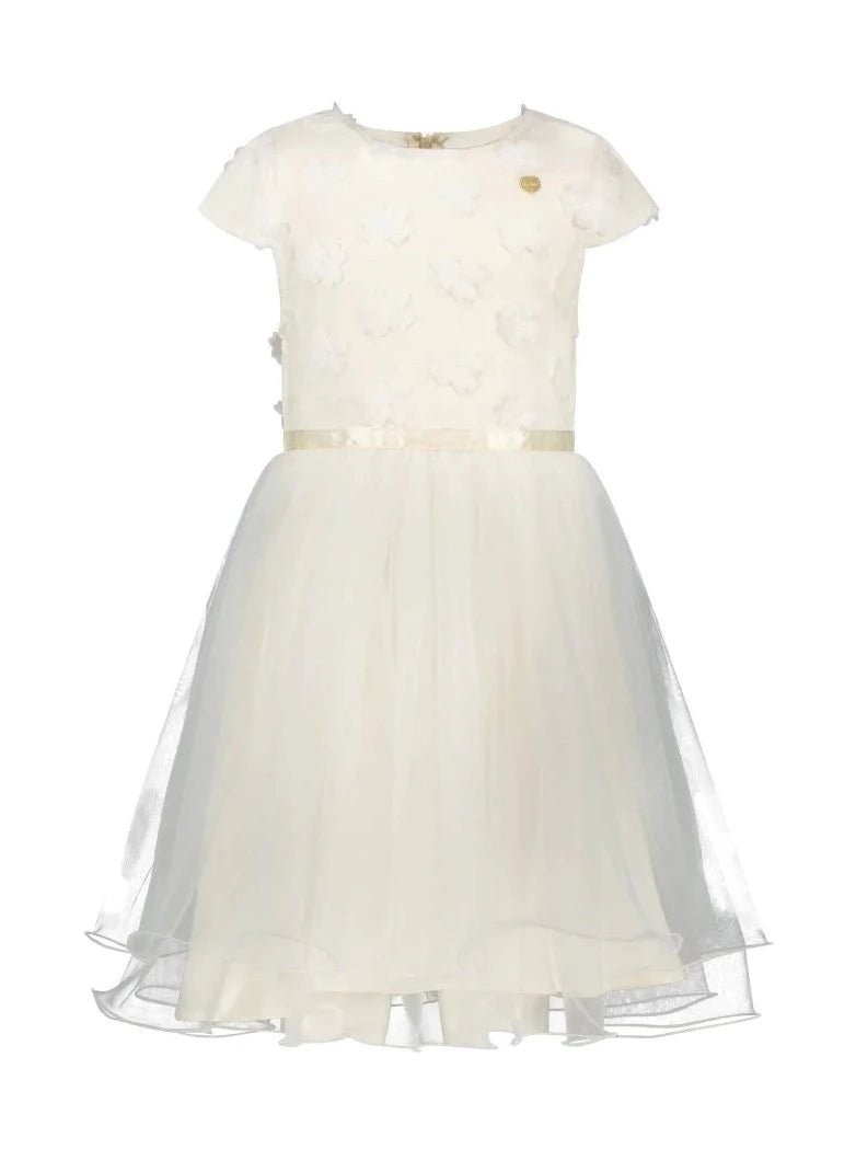 Le Chic Starlight Nylon Hem Dress Ivory - NorthGirls