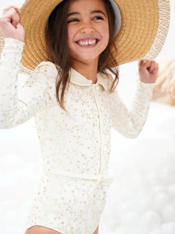 Le Chic Ziara Long Sleeve Bathing Suit & Skirt 2 pc set _C401 - 5050 - 008 - NorthGirls