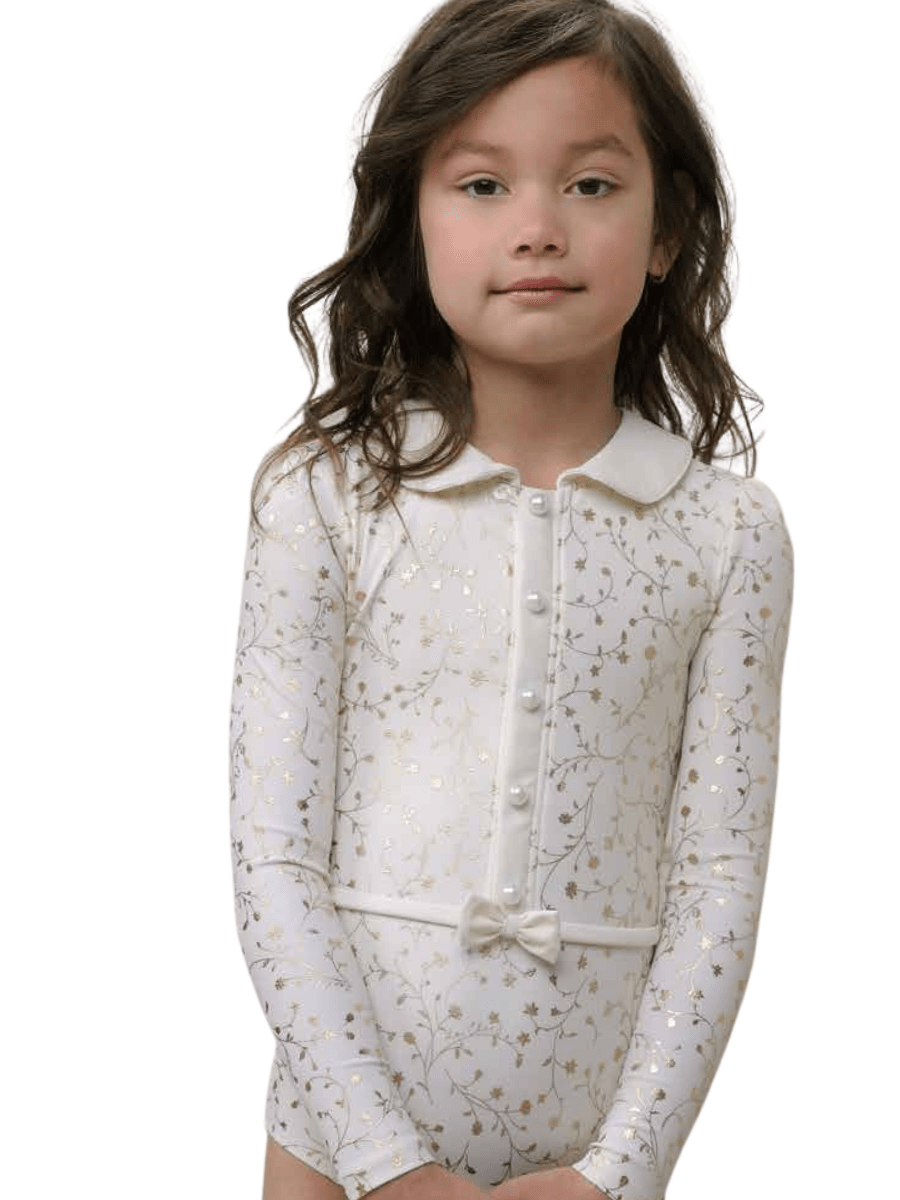 Le Chic Ziara Long Sleeve Bathing Suit & Skirt 2 pc set _C401 - 5050 - 008 - NorthGirls