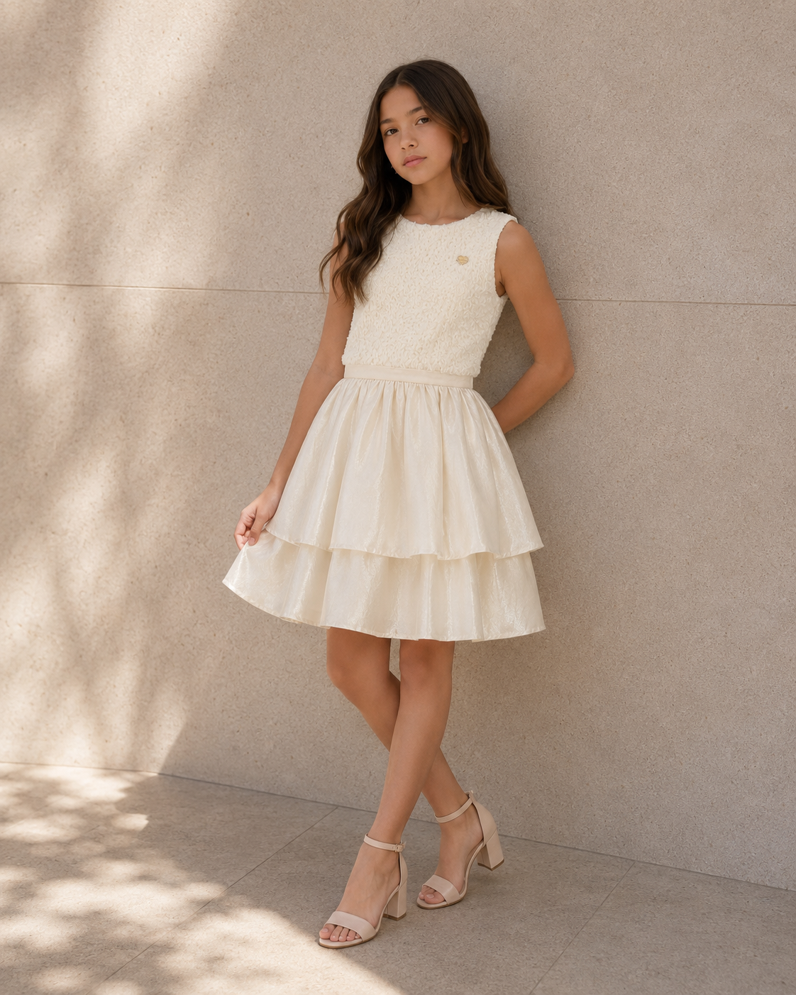Le Chic Girls Tiered Dress_ C511-5840