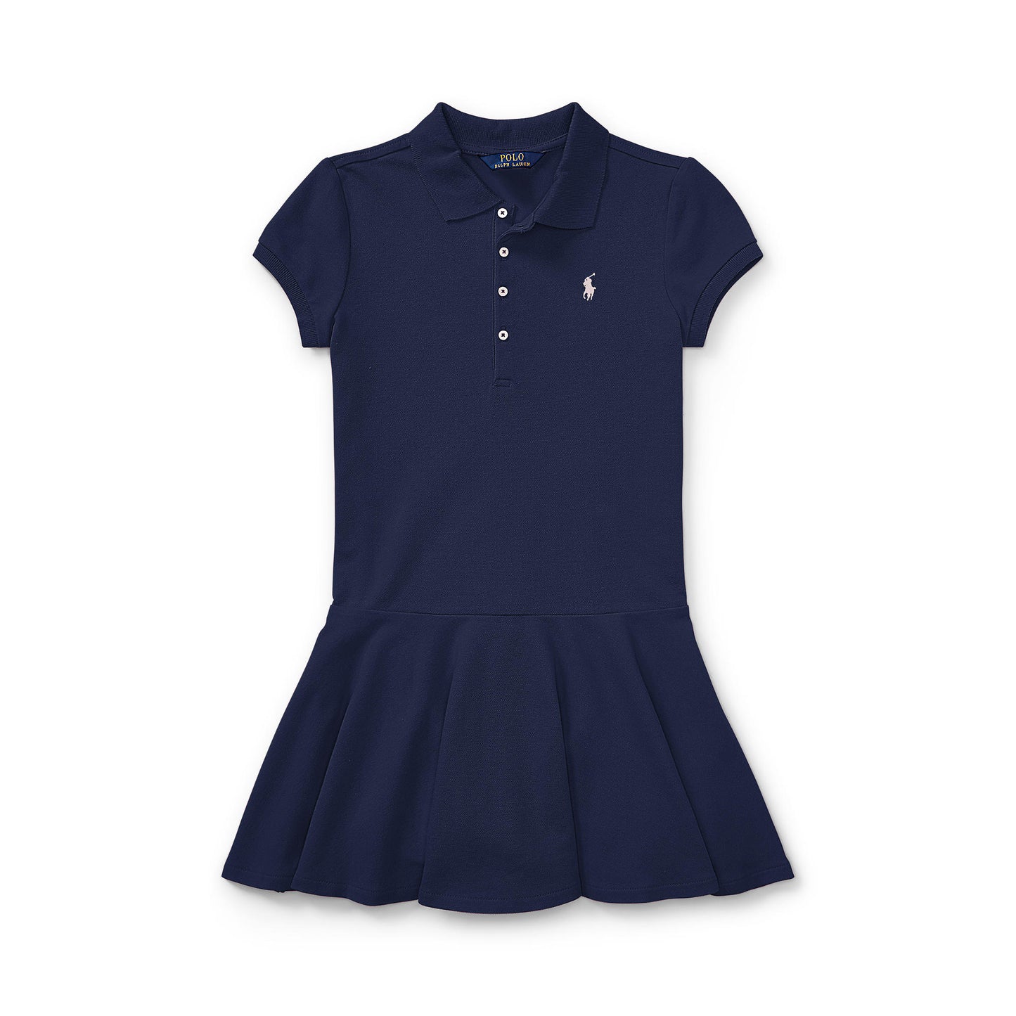 Ralph Lauren Girls Mesh Stretch Polo Dress