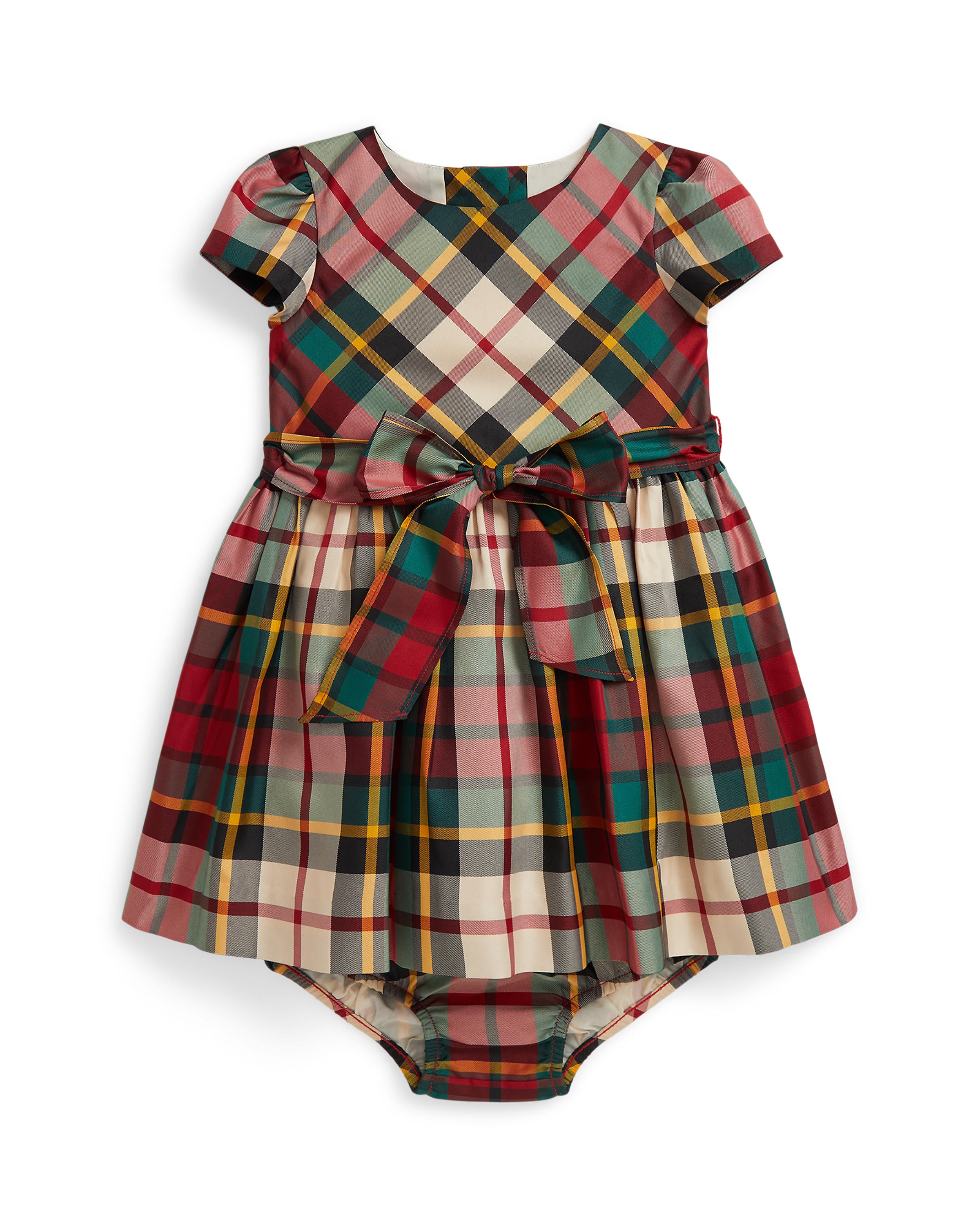 Ralph Lauren Baby Girls Holiday Taffeta Plaid Twill & Bloomer