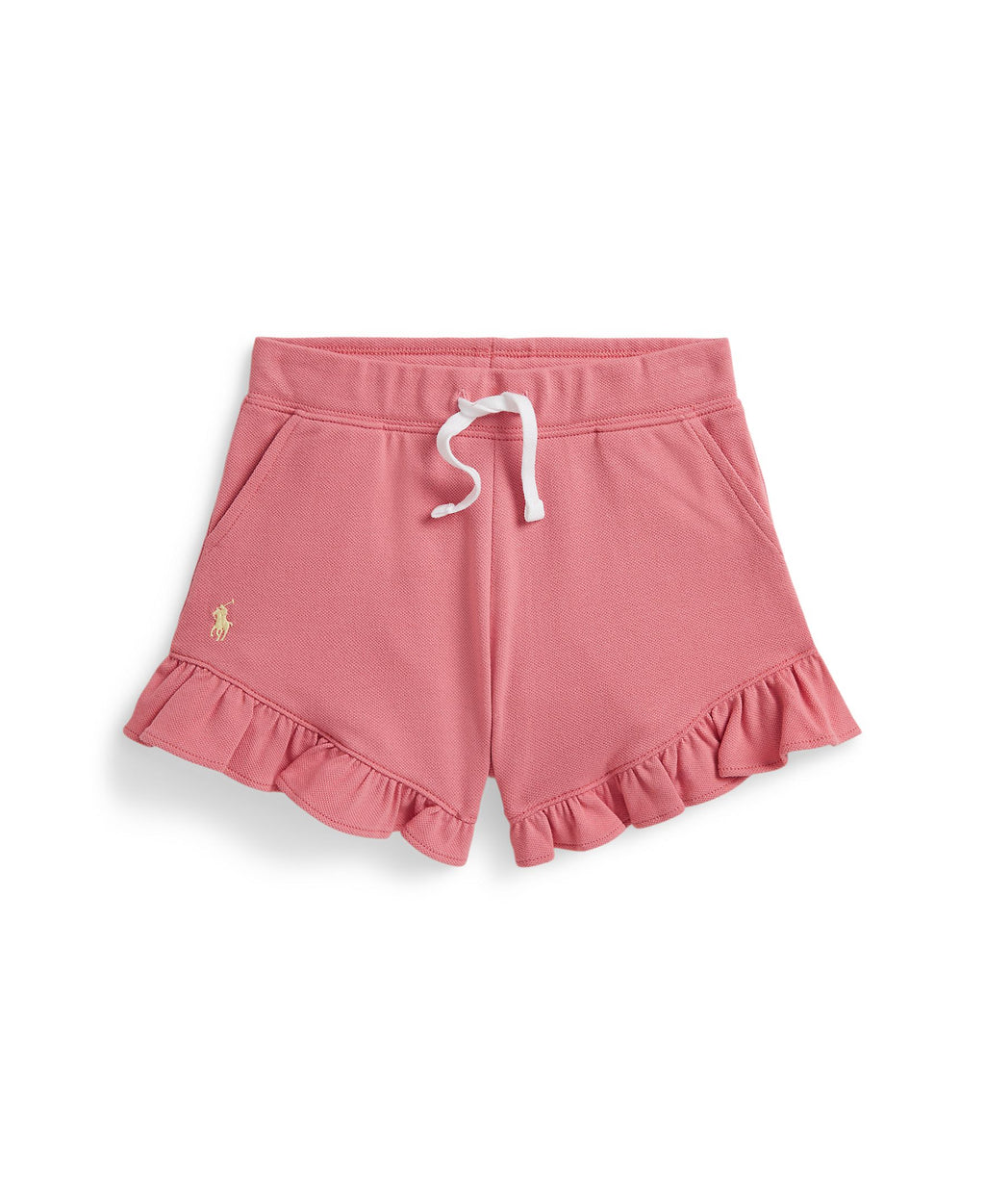 Ralph Lauren Mini Girls Stretch Mesh Ruffle Pink Shorts_ 312936253500