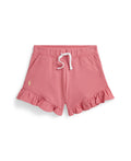 Ralph Lauren Mini Girls Stretch Mesh Ruffle Pink Shorts_ 312936253500