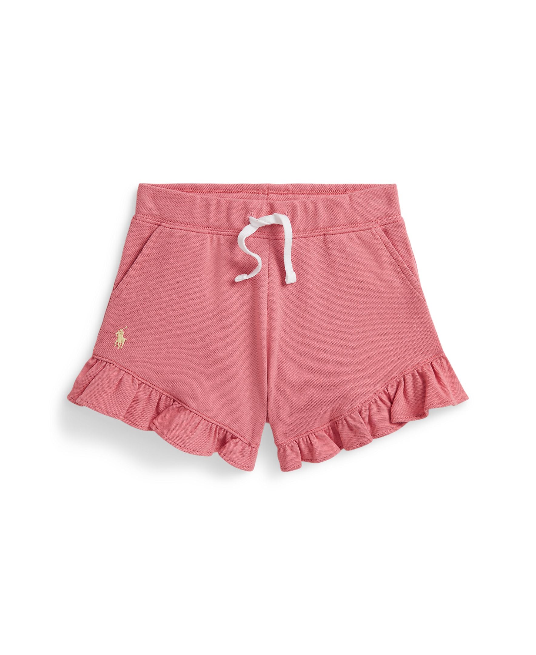 Ralph Lauren Mini Girls Stretch Mesh Ruffle Pink Shorts_ 312936253500