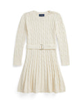 Ralph Lauren Mini Girls Cable-Knit Cotton Sweater Dress