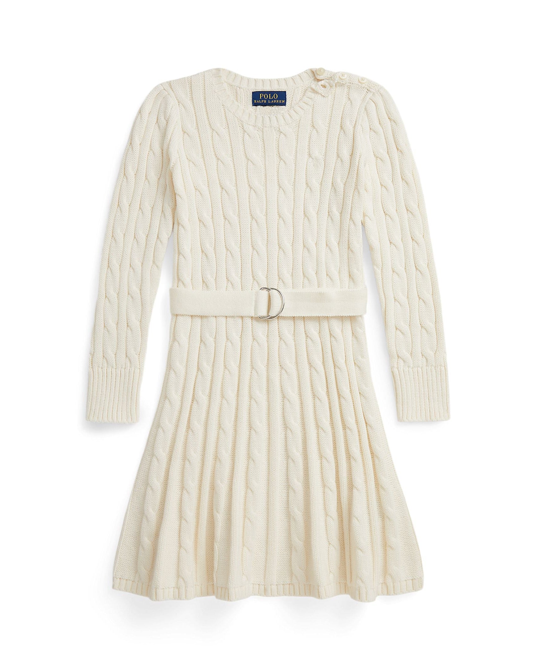 Ralph Lauren Mini Girls Cable-Knit Cotton Sweater Dress