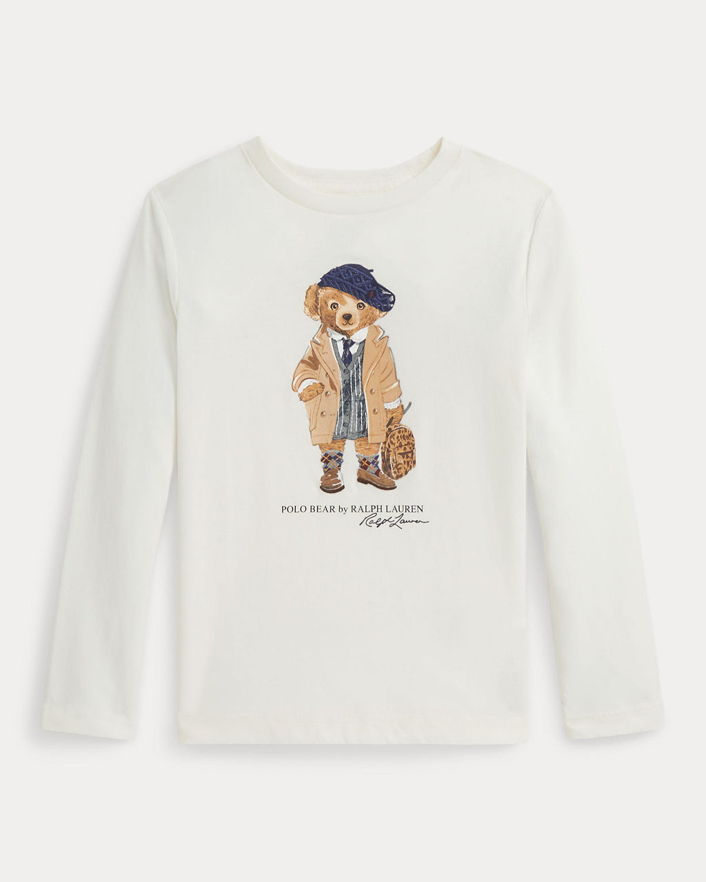Ralph Lauren Girls Polo Bear Cotton Jersey Long-Sleeve Tee