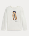 Ralph Lauren Girls Polo Bear Cotton Jersey Long-Sleeve Tee