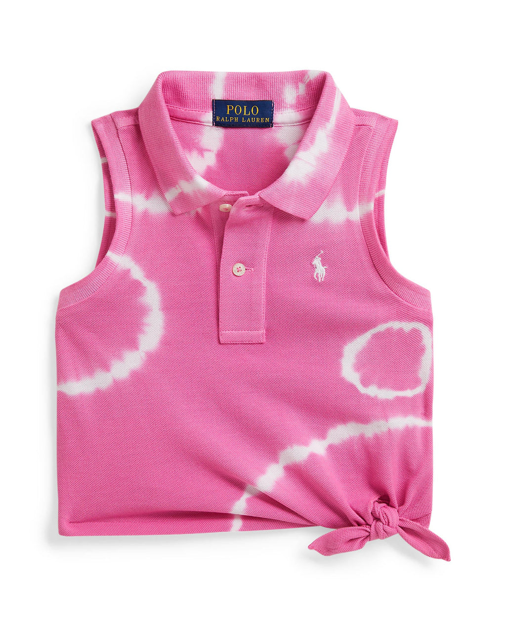 Ralph Lauren Mini Girls Stretch Mesh Sleeveless Polo & Shorts Set