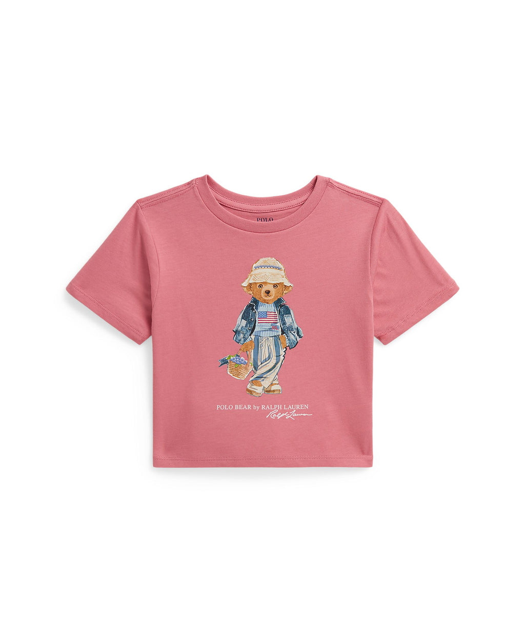 Ralph Lauren Mini Girls Jersey Knit Pink T-Shirt_ 312A11804001