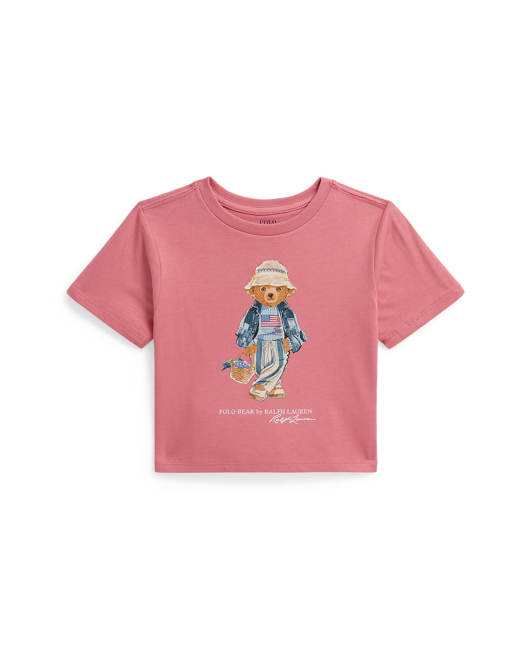 Ralph Lauren Mini Girls Jersey Knit Pink T-Shirt_ 312A11804001