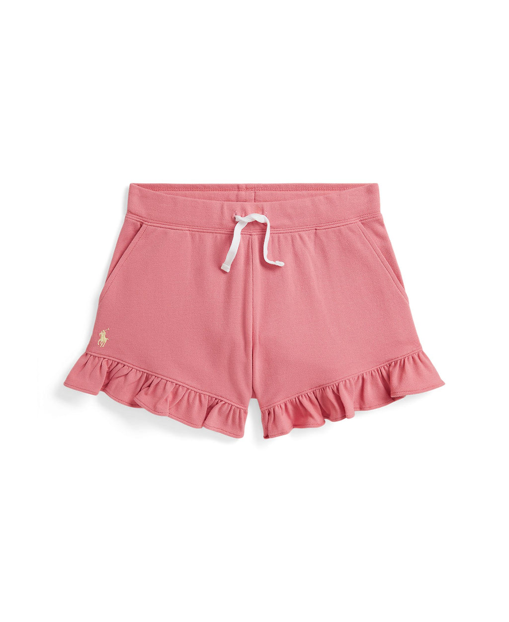 Ralph Lauren Girls Stretch Mesh Ruffle Pink Short_ 313936253500