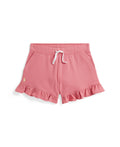 Ralph Lauren Girls Stretch Mesh Ruffle Pink Short_ 313936253500