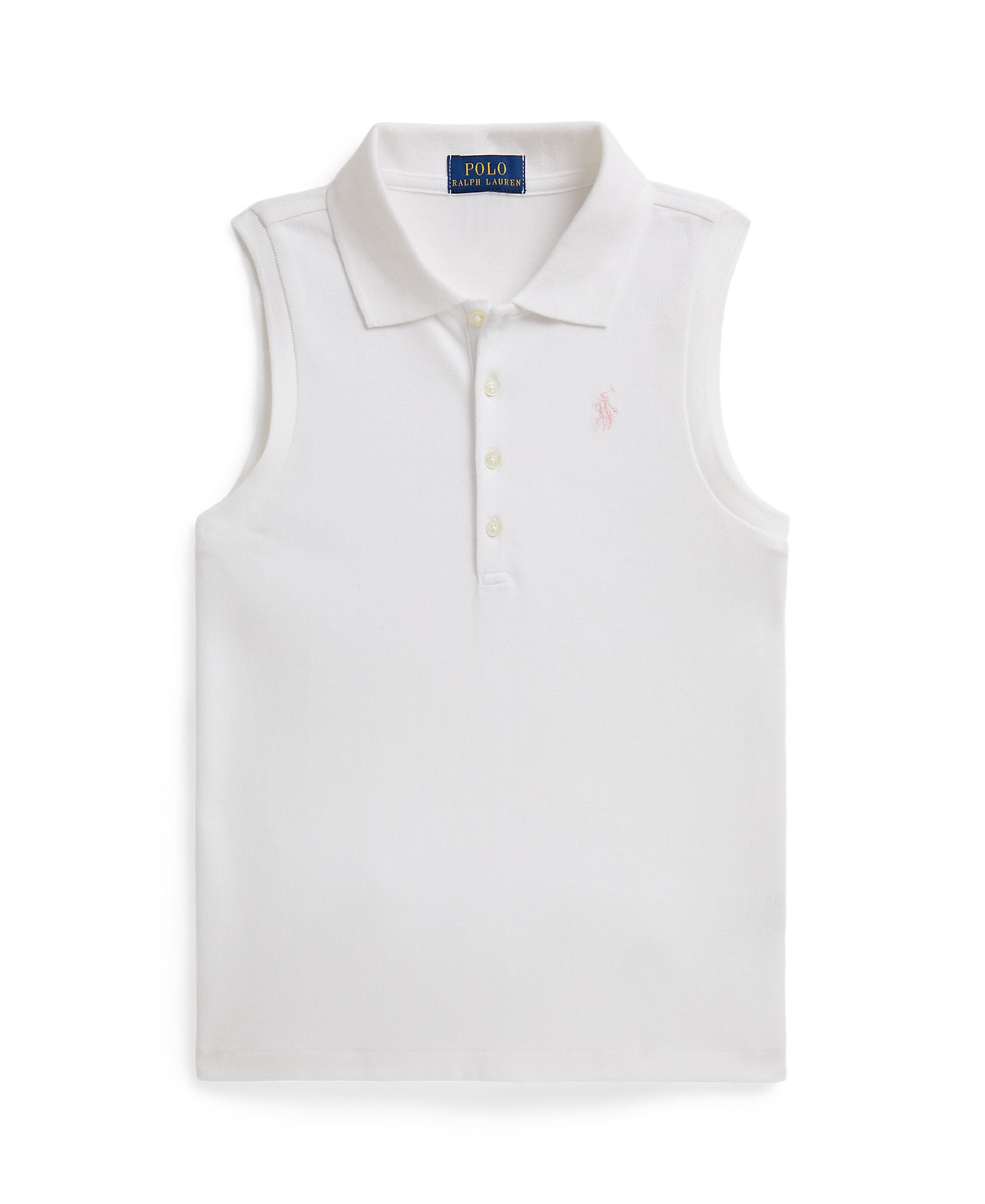 Ralph Lauren Girls Stretch Mesh Sleeveless Polo Shirt