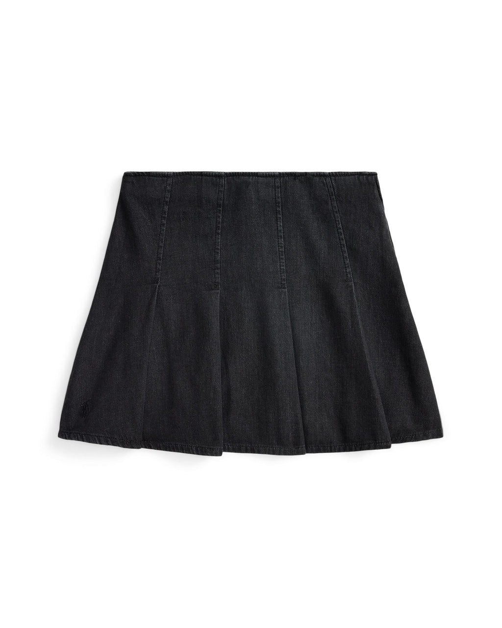 Ralph Lauren Girls Pleated Cotton Denim Skirt