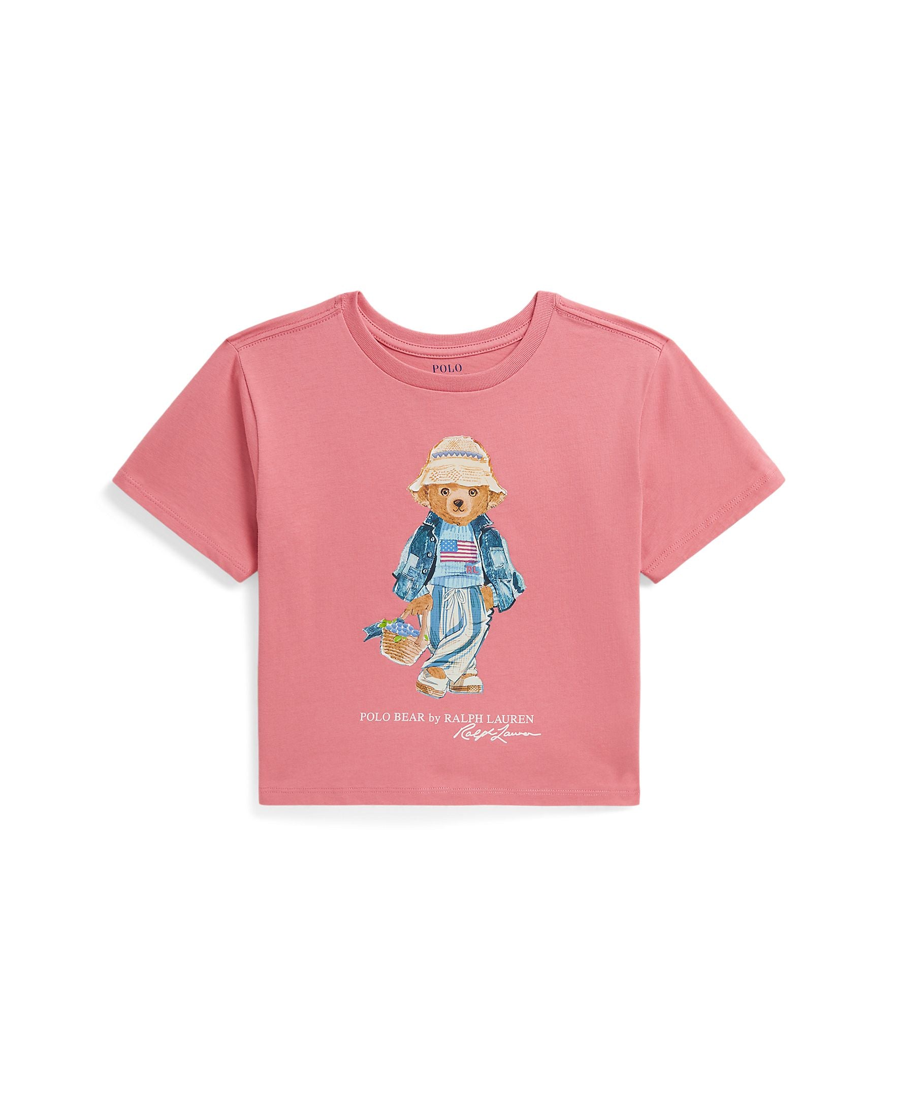 Ralph Lauren Girls Jersey Knit Pink T-Shirt_ 313A11804001