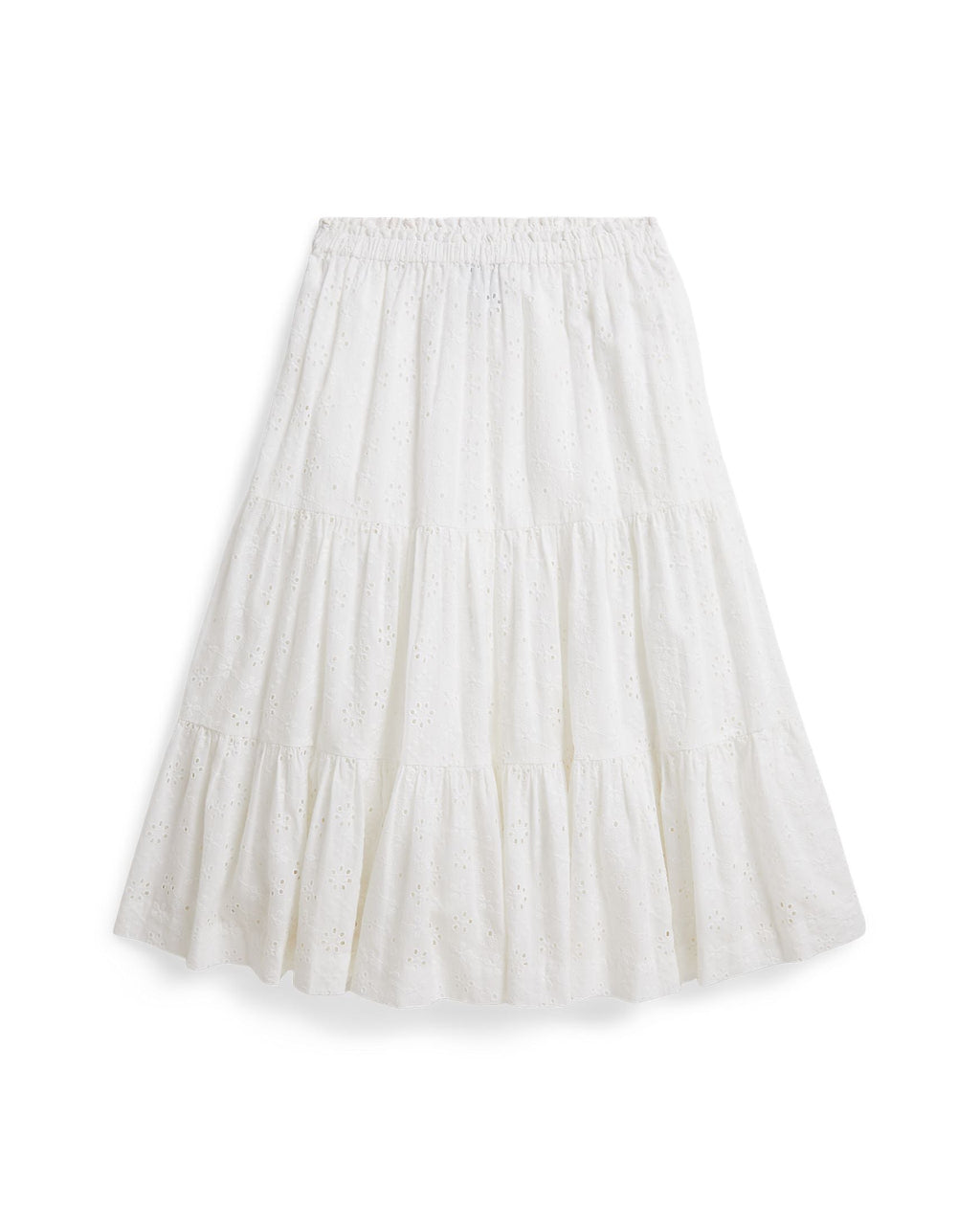 Ralph Lauren Girls Eyelet Cotton Maxi Skirt