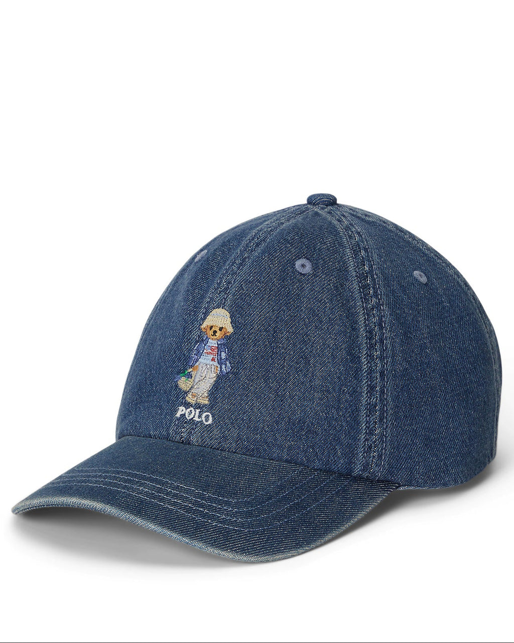 Ralph Lauren Girls Polo Bear Denim Hat