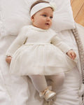 Mayoral Baby Girl Long Sleeve Knit & Glitter Tulle Dress - NorthGirls