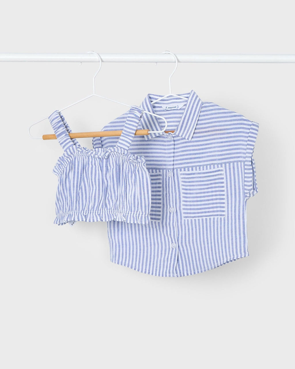 Mayoral Girls 2 Piece Striped Blouse_ 3185 - NorthGirls