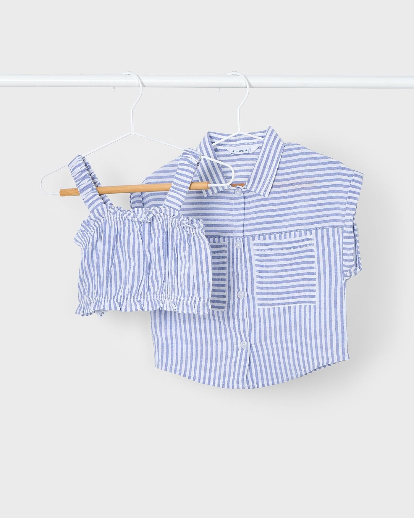 Mayoral Girls 2 Piece Striped Blouse_ 3185 - NorthGirls