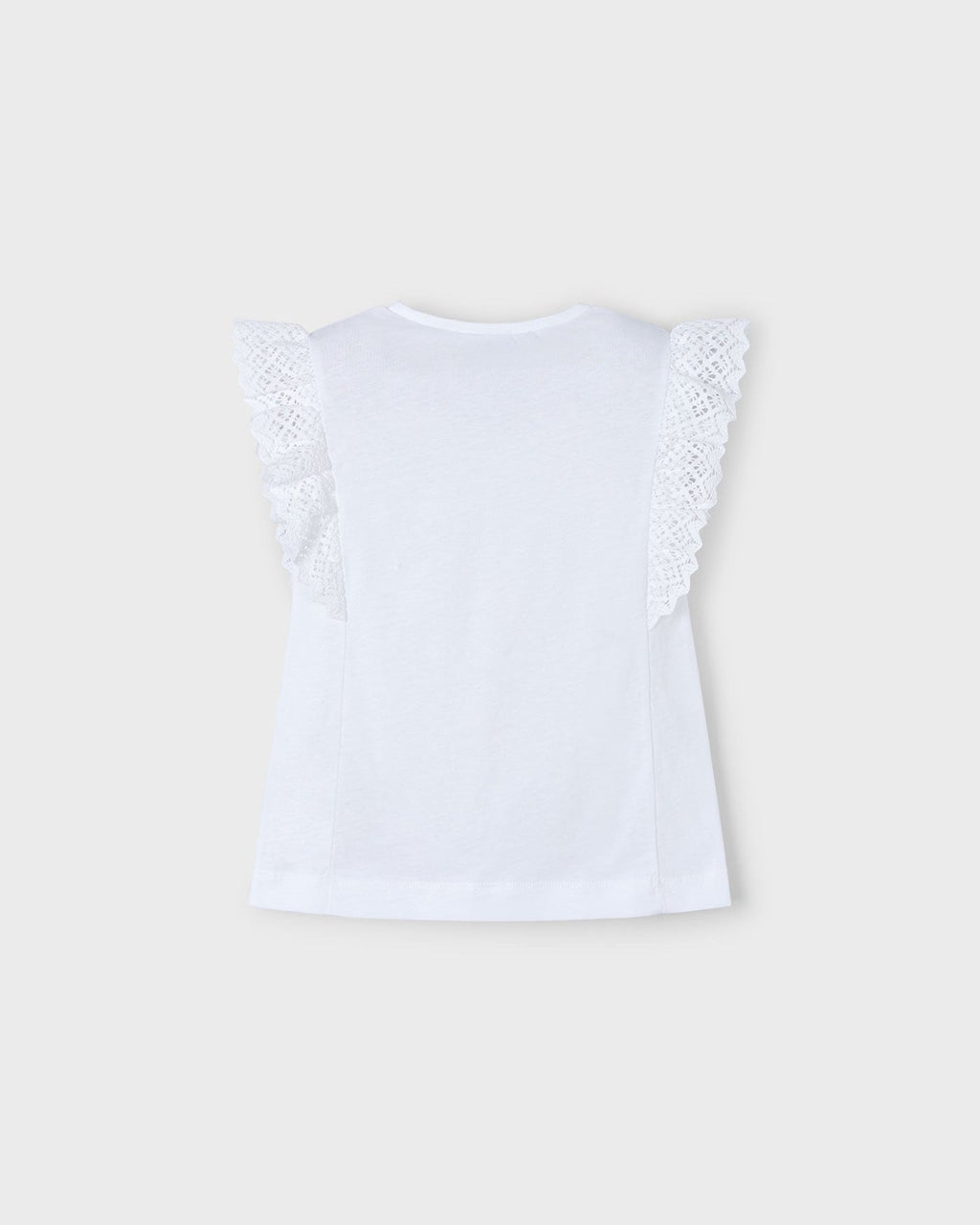 Mayoral Girls Crochet Ruffle T-Shirt_ 3010 - NorthGirls