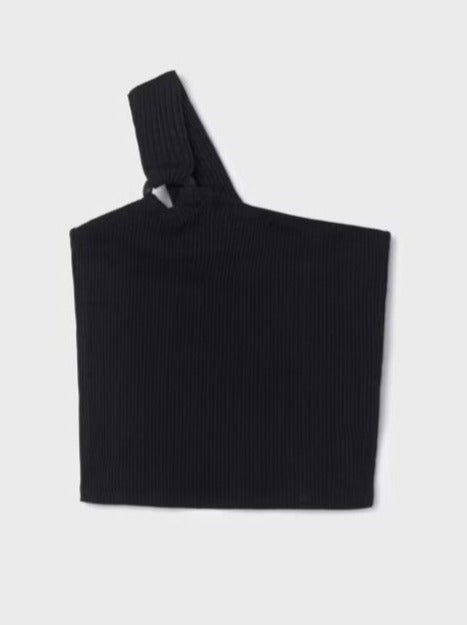 Mayoral Junior Black Ribbed Jersey Blouse_ 6017 - 61 - NorthGirls