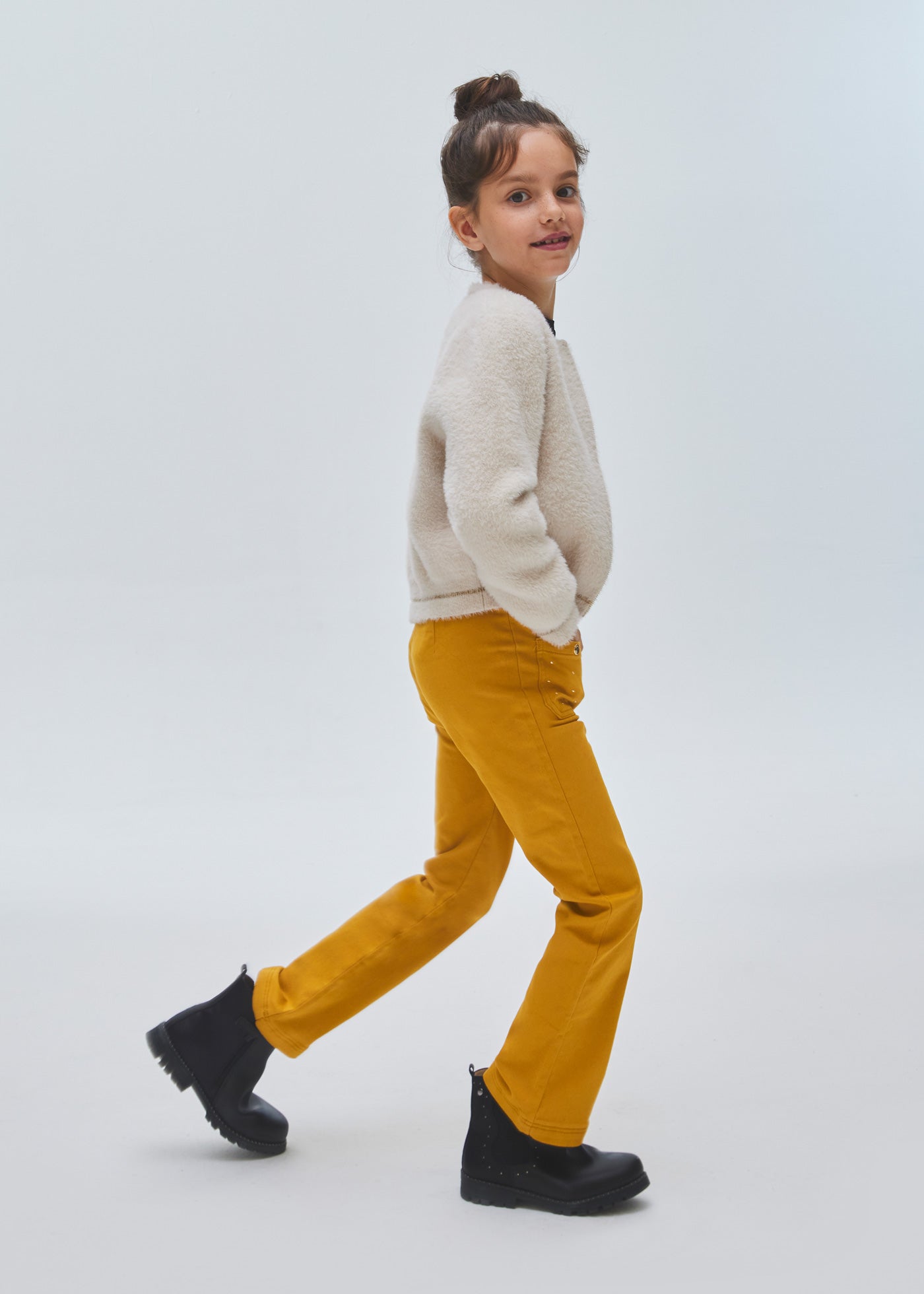 Mayoral Junior Yellow Patch Pocket Straight Pants _7504 - 15 - NorthGirls