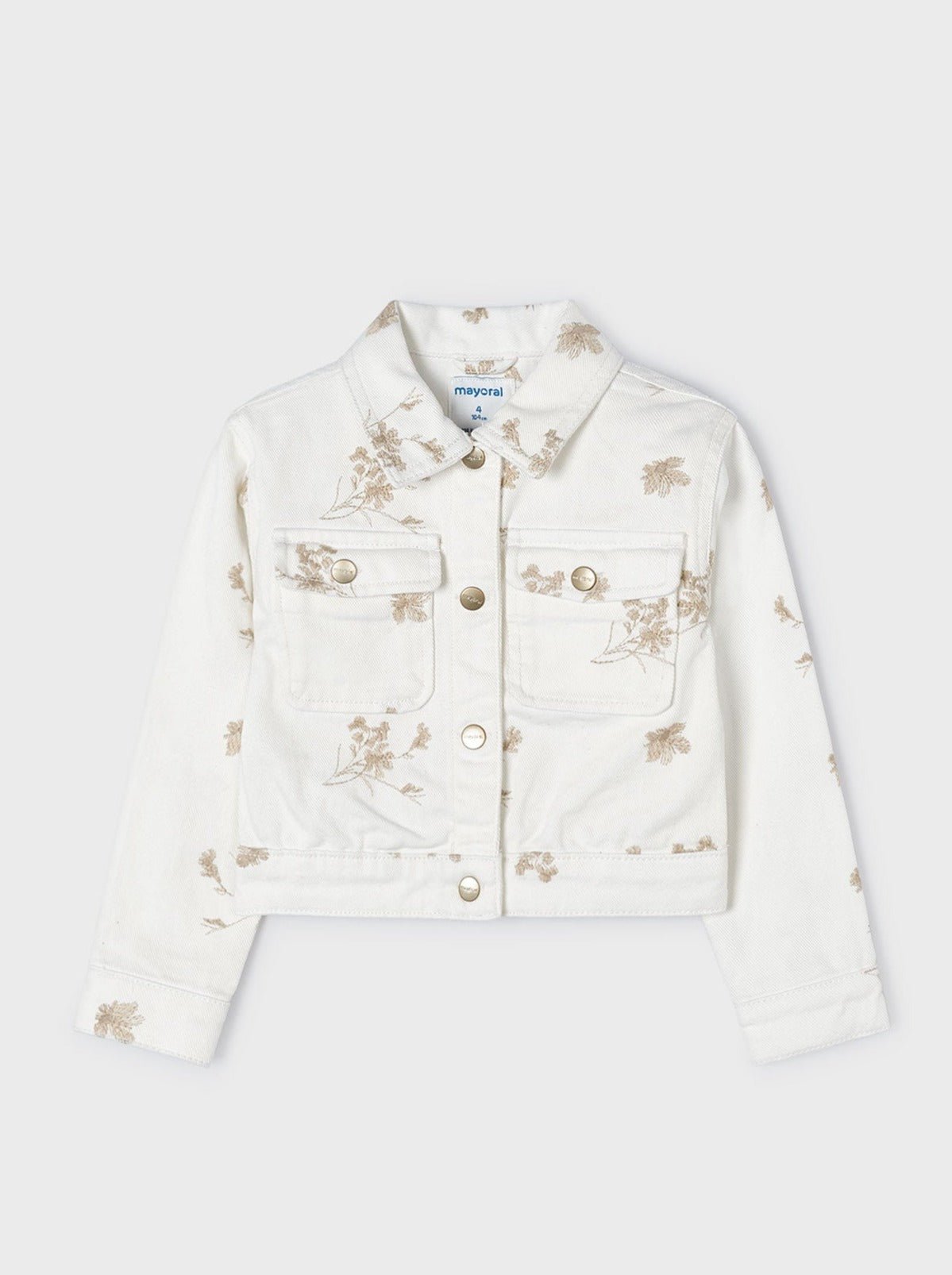 Mayoral Mini Cream Denim Jacket_ 3472 - 70 - NorthGirls